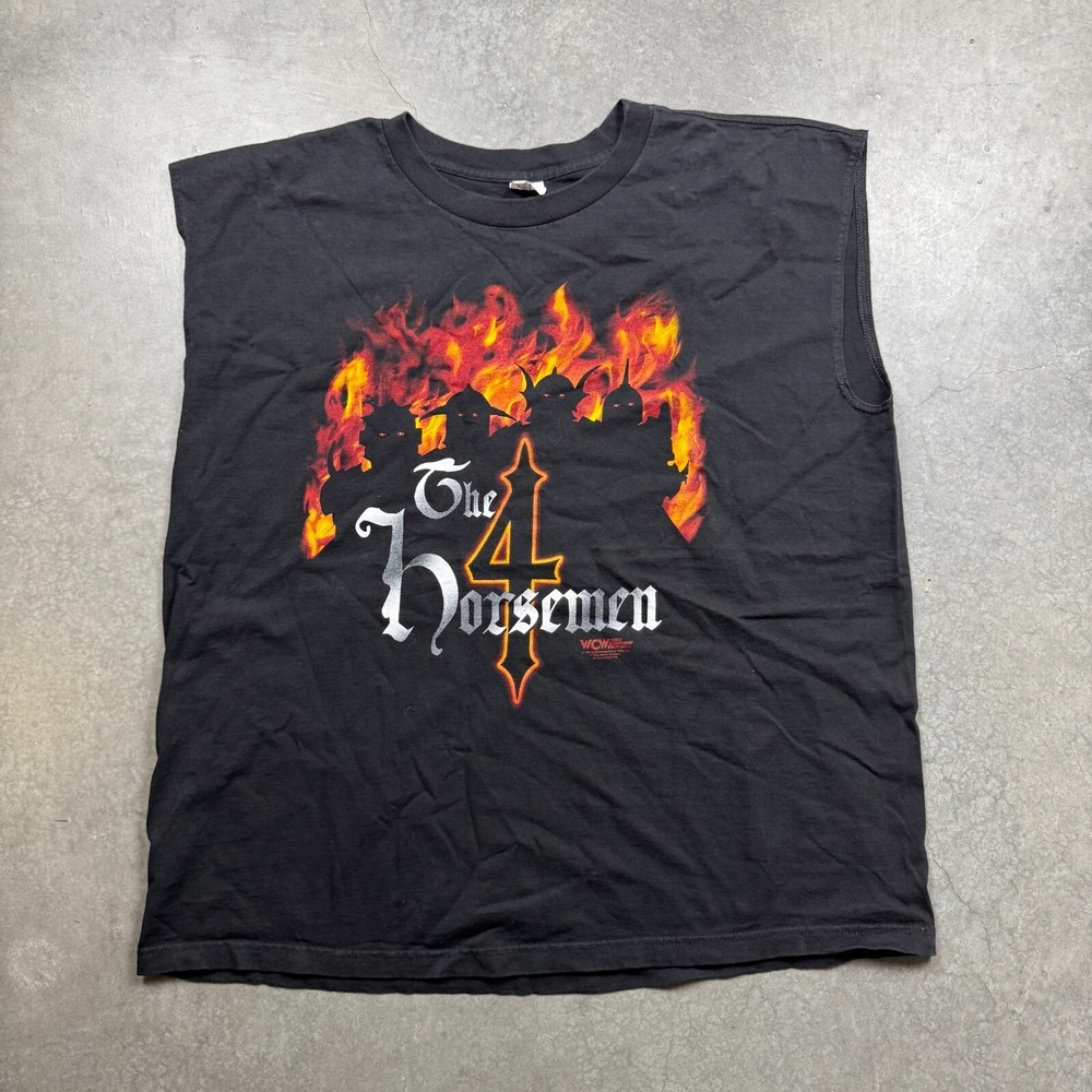 Vintage Zubaz The‎ 4 Horsemen WCW Shirt Mens XL/2XL Black Preowned Sleeveless